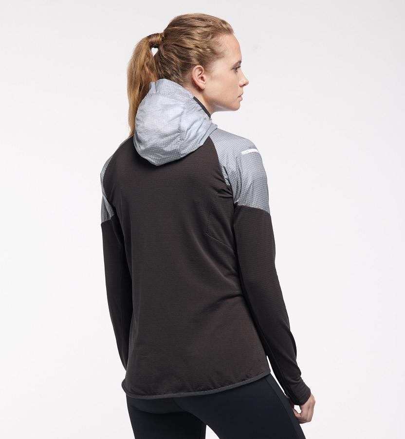 Haglöfs Womens L.I.M Hybrid Fleece Black Grey New Zealand 96370QFIJ